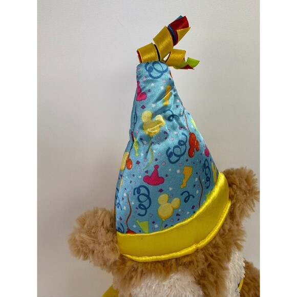 Walt Disney Parks Happy Birthday Duffy Bear  Shirt Hat 17” Stuffed Animal Plush - Picture 9 of 10